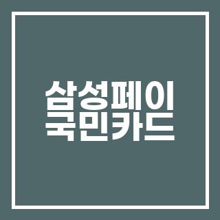 삼성페이 국민카드