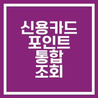 신용카드 포인트 통합 조회