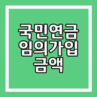 국민연금 임의가입 금액